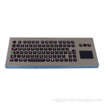 Custom layout rugged keyboard with touchpad vandal - resist